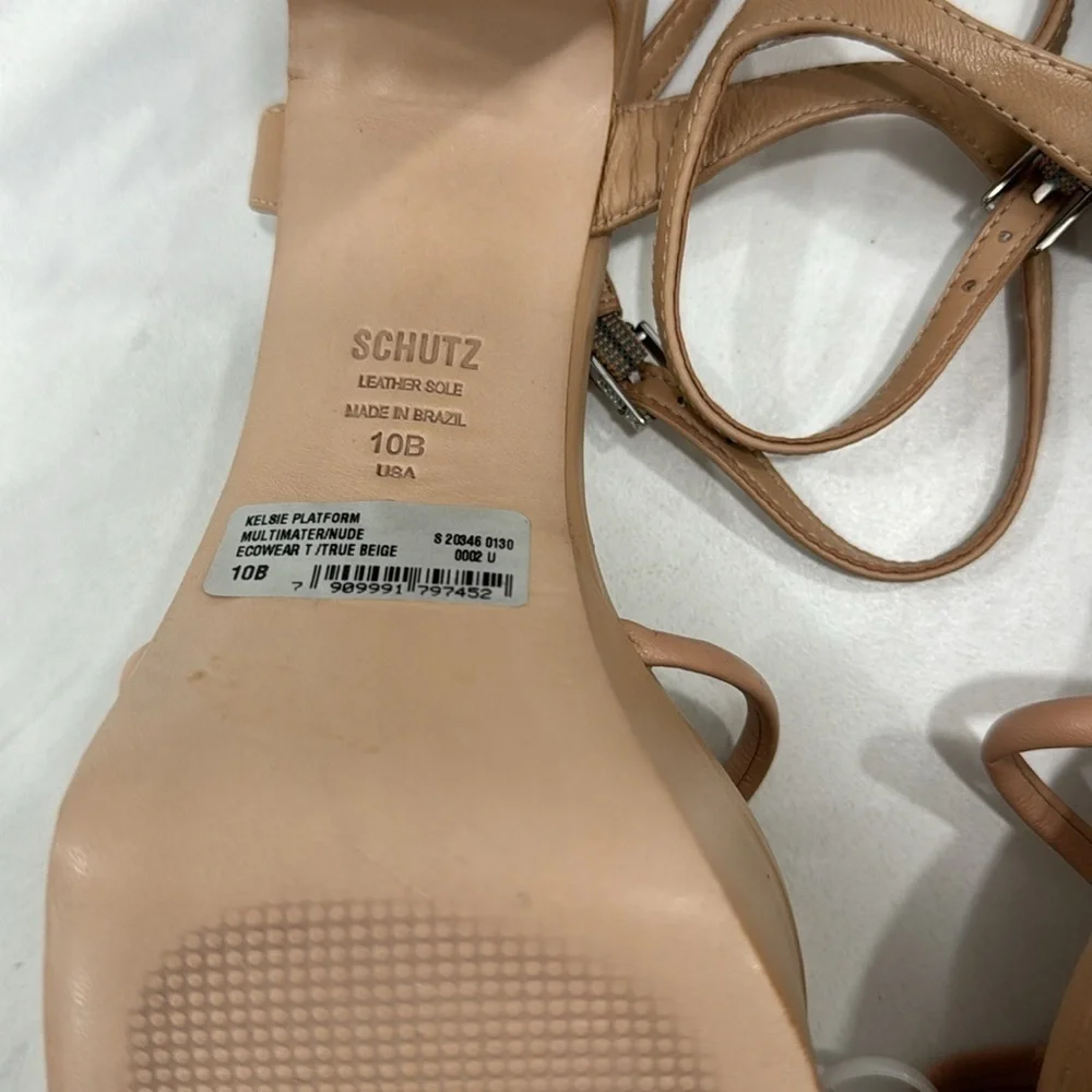 NEW! SCHUTZ True Beige Kelsie Platform Sandal - Size 10